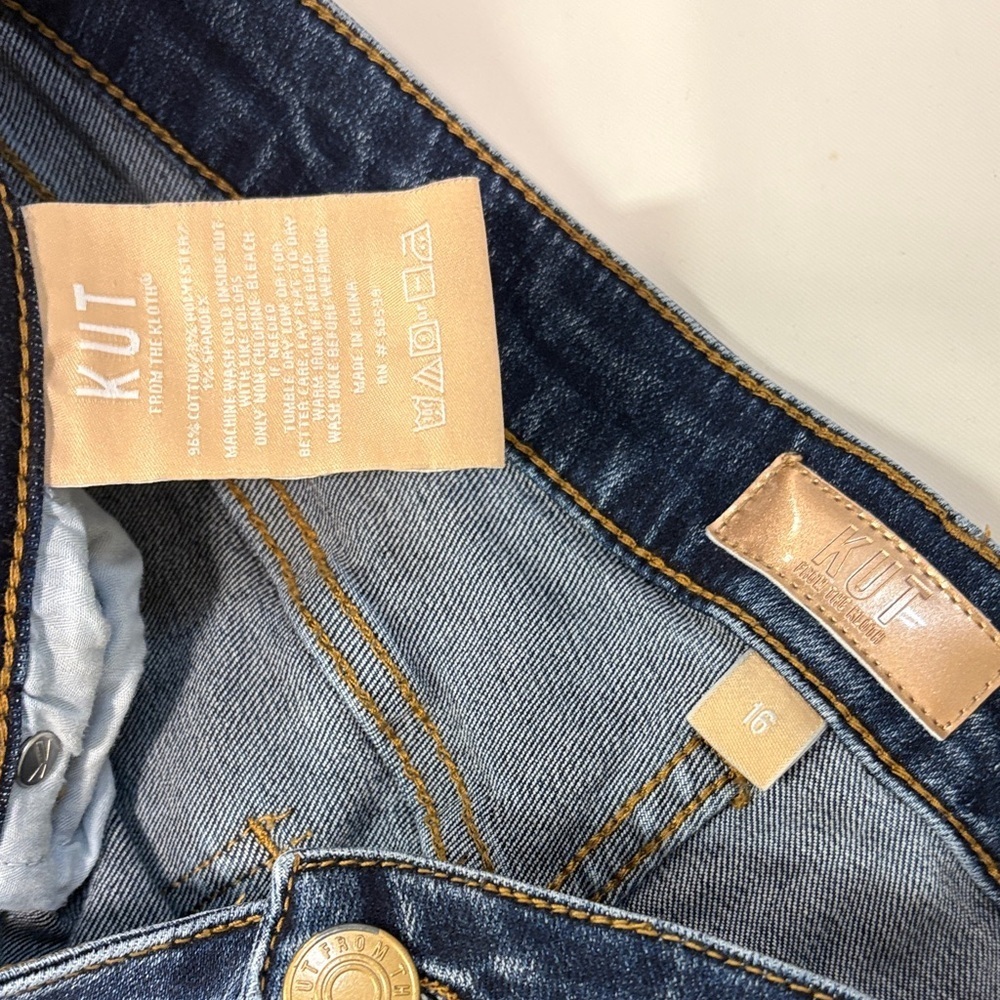 KUT FROM THE KLOTH DARK BLUE STRAIGHT LEG JEANS! - Picture 2 of 9